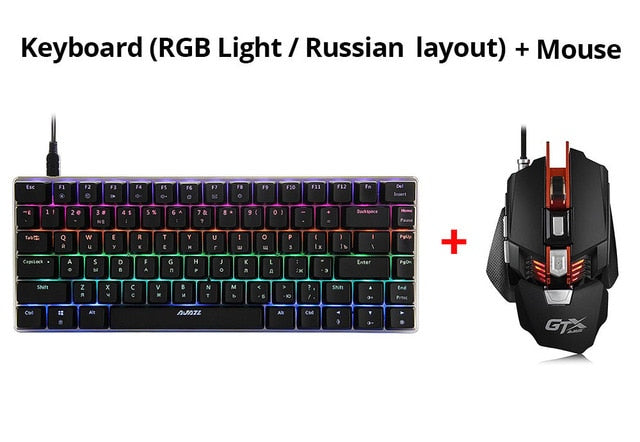 Ajazz AK33 82 keys mechanical keyboard Russian / English layout gaming ...